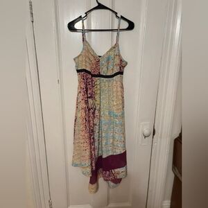 Simply Vera Vera Wang Asymmetrical Dress - Purple and Cream